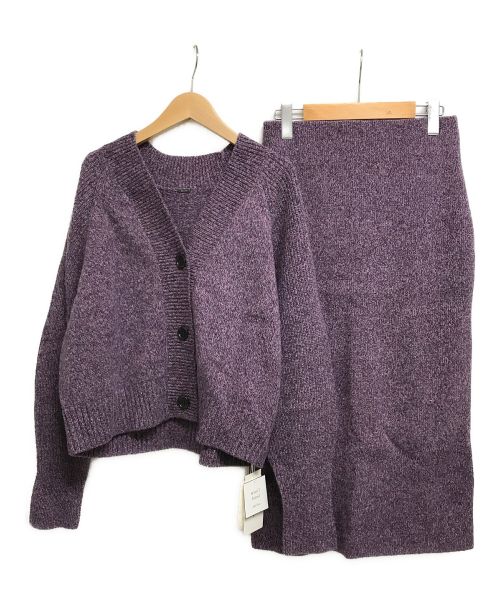 中古 古着通販 Mila Owen ミラオーウェン セットアップニットカーディガン パープル サイズ 1 未使用品 ブランド 古着通販 トレファク公式 Trefac Fashion