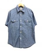 SUGAR CANE（）の古着「シャンブレー半袖ワークシャツ」｜ブルー