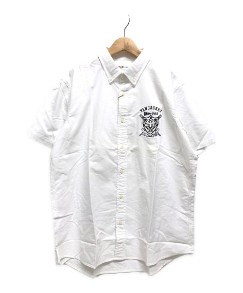 VAN JAC（ヴァン）VAN JAC (ヴァン) ボタンダウンエンブレムシャツ ホワイト サイズ:LLの古着・服飾アイテム