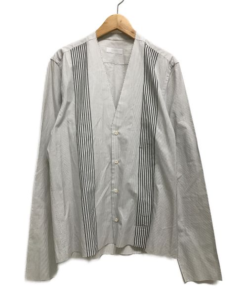 PRADA（プラダ）PRADA (プラダ) カットオフノーカラーシャツ グレー サイズ:Sの古着・服飾アイテム