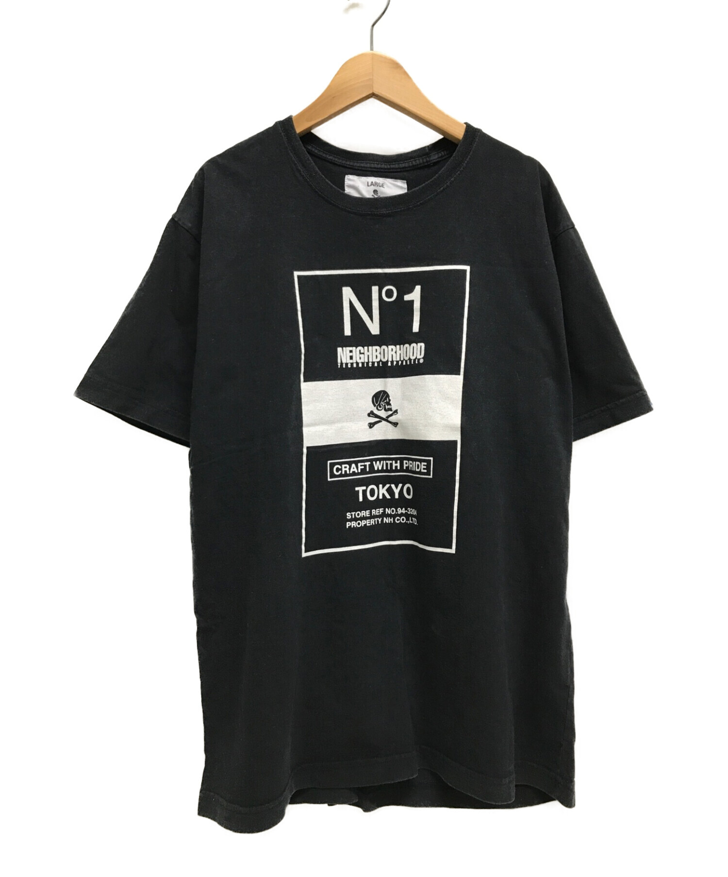 NEIGHBORHOOD (ネイバーフッド) プリントTシャツ ブラック サイズ:L