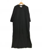 Traditional Weatherwearトラディショナルウェザーウェア）の古着「SLIT LONG T-DRESS」｜ブラック