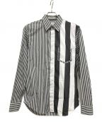 Maison Margiela 10（メゾンマルジェラ 10）の古着「Decortique  ストライプシャツ」｜ホワイト×ブラック