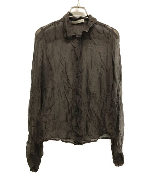 PRADA（プラダ）PRADA (プラダ) シルクシアーシャツ ブラウン サイズ:38の古着・服飾アイテム