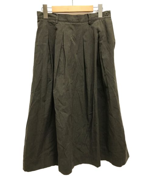 45R（フォーティーファイブアール）45R (フォーティーファイブアール) タックフレアスカート オリーブ サイズ:2の古着・服飾アイテム