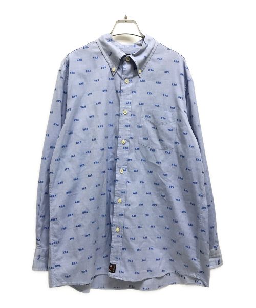 VAN（ヴァン）VAN (ヴァン) 総柄刺繍シャツ ブルー サイズ:LLの古着・服飾アイテム
