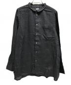 nop de nod（）の古着「ベルギーリネンベーシックシャツ」｜ブラック