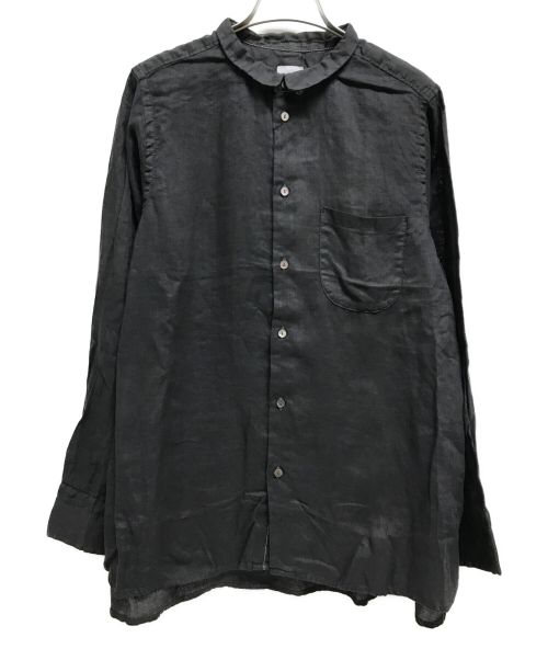 nop de nod（ノップドゥノッド）nop de nod (ノップドゥノッド) ベルギーリネンベーシックシャツ ブラック サイズ:M 未使用品の古着・服飾アイテム