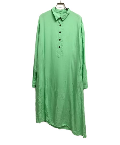sulvam（サルバム）sulvam (サルバム) アシンメトリーシャツワンピース グリーン サイズ:Sの古着・服飾アイテム