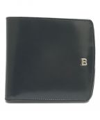 BALLYバリー）の古着「Bロゴ2つ折り財布」｜ブラック