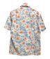 STEVEN ALAN (スティーブンアラン) 総柄ボタンダウンシャツ オレンジ×ブルー サイズ:S：2980円