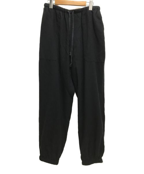 COMOLI（コモリ）COMOLI (コモリ) シルクネル ドローストリングパンツ ブラック サイズ:2の古着・服飾アイテム