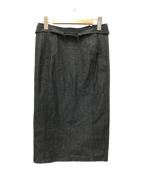 GUCCI（グッチ）GUCCI (グッチ) デニムバックルスカート ブラック サイズ:40の古着・服飾アイテム