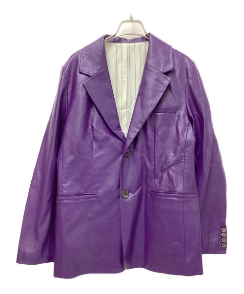 Lois CRAYON（ロイスクレヨン）Lois CRAYON (ロイスクレヨン) エコレザージャケット パープル サイズ:Mの古着・服飾アイテム