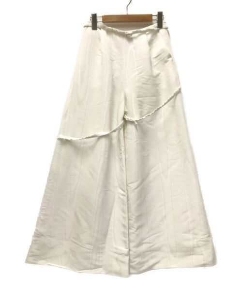 melt the lady（メルトザレディ）melt the lady (メルトザレディ) grain pattern pants ホワイト サイズ:Mの古着・服飾アイテム