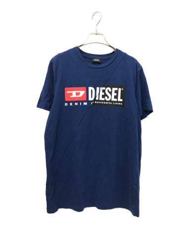 新品 S DIESEL ブランド ロゴ ニット Tシャツ RAP 紺
