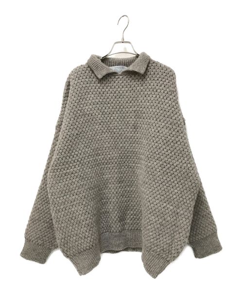oldderby Knitwear（オールドダービーニットウェア）oldderby Knitwear (オールドダービーニットウェア) ウールニット ベージュ サイズ:XLの古着・服飾アイテム