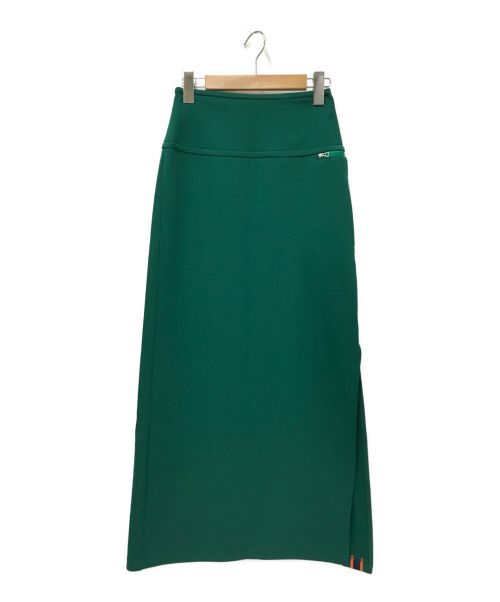 A + TOKYO（エープラス トウキョウ）A + TOKYO (エープラス トウキョウ) サイドスリットロングスカート グリーン サイズ:1の古着・服飾アイテム