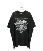 WINTERLANDウィンターランド）の古着「90's MARILYN MANSONヴィンテージプリントTシャツ」｜ブラック