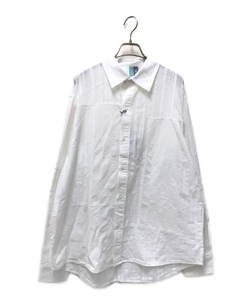 KITH（キス）KITH (キス) Mixed Dobby Apollo L/S Shirt ホワイト サイズ:M 未使用品の古着・服飾アイテム