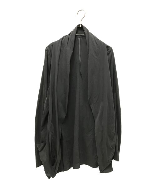 KAZUYUKI KUMAGAI ATTACHMENT（カズユキクマガイ アタッチメント）KAZUYUKI KUMAGAI ATTACHMENT (カズユキクマガイ アタッチメント) 100/2ハイゲージスムースストールジャケット グレー サイズ:1の古着・服飾アイテム