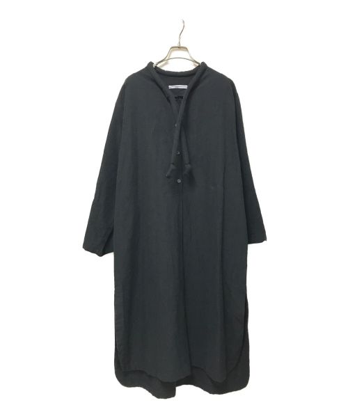 CristaSeya（クリスタセヤ）CristaSeya (クリスタセヤ) コットンリネンシャツワンピース ブラック サイズ:XSの古着・服飾アイテム