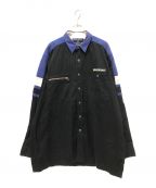 POLO SPORTポロスポーツ）の古着「90's ARCTIC CHALLENGEシャツ」｜ブラック×ブルー