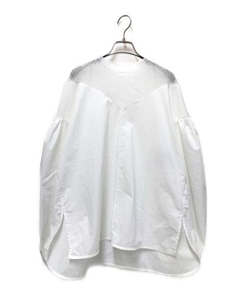 ELENDEEK（エレンディーク）ELENDEEK (エレンディーク) SHEER KNIT COMBINATION BL ホワイト サイズ:Fの古着・服飾アイテム