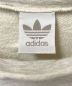 中古・古着 adidas (アディダス) ヴィンテージモックネックプリントスウェット ホワイト サイズ:M-L：4480円