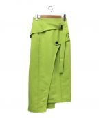 UNITED TOKYOユナイテッドトーキョー）の古着「オーバーラップタイトスカート」｜グリーン