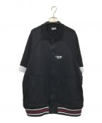 DIESELディーゼル）の古着「S-BOLIN ハーフスリーブスウェットシャツジャケット」｜ブラック