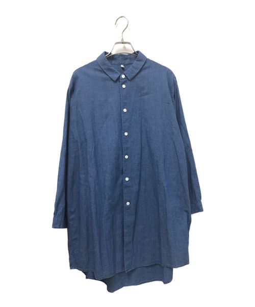 FIRMUM（フィルマム）FIRMUM (フィルマム) 撚り杢ロープ染め糸 5oz シャンブレーシャツ インディゴ サイズ:XSの古着・服飾アイテム