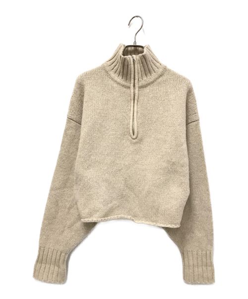 TODAYFUL（トゥデイフル）TODAYFUL (トゥデイフル) Wool Zip Knit ベージュ サイズ:Fの古着・服飾アイテム
