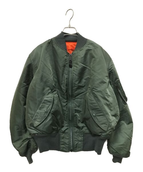ALPHA（アルファ）ALPHA (アルファ) MA-1フライトジャケット オリーブ サイズ:Lの古着・服飾アイテム