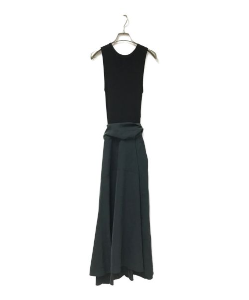 styling/（スタイリング）styling/ (スタイリング) ノースリーブドッキングドレス ブラック×グレーの古着・服飾アイテム