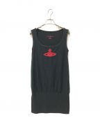 Vivienne Westwood RED LABELヴィヴィアンウエストウッドレッドレーベル）の古着「オーブ刺繍ノースリーブワンピース」｜ブラック
