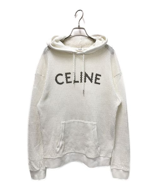 CELINE（セリーヌ）CELINE (セリーヌ) Loose Celine Hoodie ホワイト サイズ:Mの古着・服飾アイテム
