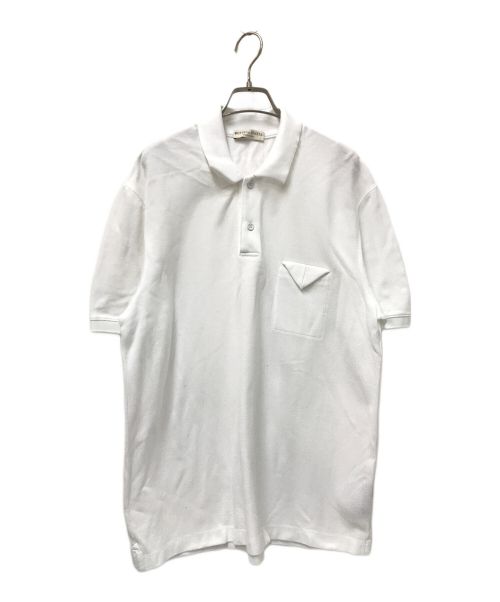 BOTTEGA VENETA（ボッテガベネタ）BOTTEGA VENETA (ボッテガベネタ) ポロシャツ ホワイト サイズ:52の古着・服飾アイテム