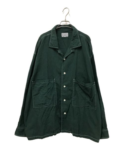 C.E（シーイー キャブエンプト）C.E (シーイー) COLOUR SCHEME OPEN SHIRT グリーン サイズ:XLの古着・服飾アイテム