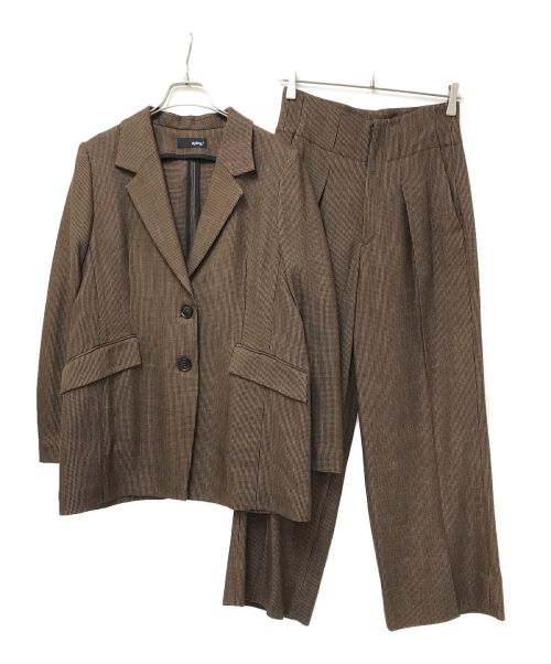 styling/（スタイリング）styling/ (スタイリング) リラックスセットアップスーツ ブラウン サイズ:1/0の古着・服飾アイテム