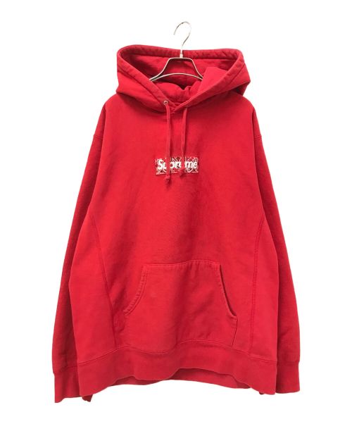 SUPREME（シュプリーム）SUPREME (シュプリーム) Bandana Box Logo Hooded Sweatshirt レッド サイズ:XLの古着・服飾アイテム
