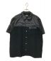 UNDERCOVERISM（アンダーカバーイズム）の古着「パイル×ナイロン切替半袖シャツ」｜ブラック