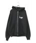 stussy（ステューシー）の古着「flipped logo zip up hoodie」｜ブラック