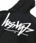 中古・古着 stussy (ステューシー) flipped logo zip up hoodie ブラック サイズ:M：20000円
