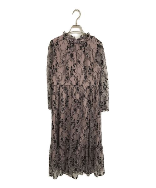 Kaene（カエン）kaene (カエン) オールレースドレス パープル サイズ:38の古着・服飾アイテム