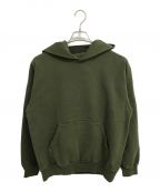LOS ANGELES APPARELロサンゼルスアパレル）の古着「14ozHEAVY FLEECE HOODED PULLOVER」｜カーキ