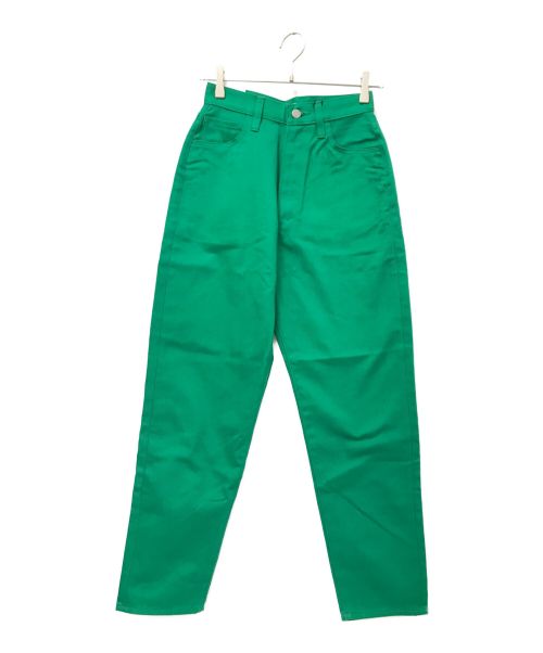 leno（リノ）leno (リノ) LUCY HIGH WAIST TAPERED PANTS グリーン サイズ:01 未使用品の古着・服飾アイテム