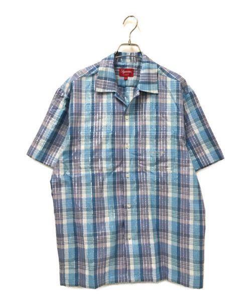 SUPREME（シュプリーム）SUPREME (シュプリーム) Metallic Plaid S/S Shirt ブルー サイズ:Sの古着・服飾アイテム