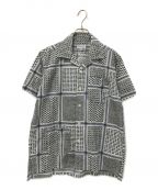 Engineered Garmentsエンジニアド ガーメンツ）の古着「Camp Shirt Afgan Print」｜ブラック×ホワイト