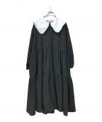 UNMINOUアンミヌ）の古着「フリルカラードレス」｜ブラック